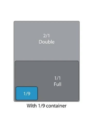 Couvercle GN 1/9 inox Vogue