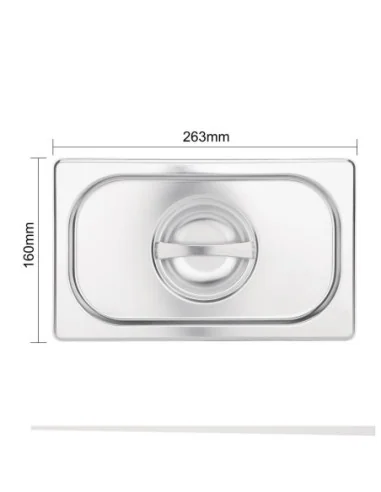 Couvercle GN 1/9 inox Vogue