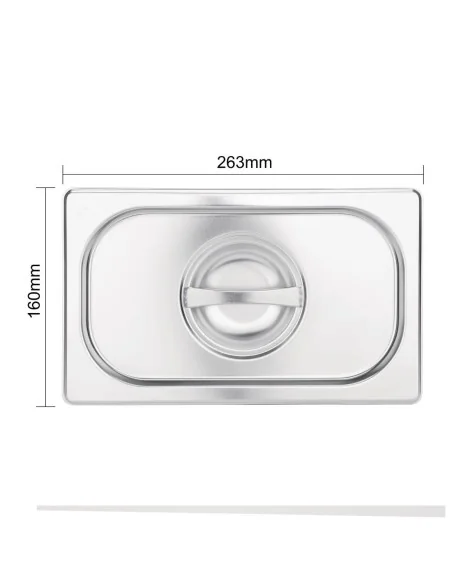 Couvercle GN 1/9 inox Vogue