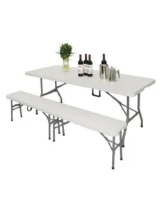 Table pliable au centre Bolero blanche 1829mm 2