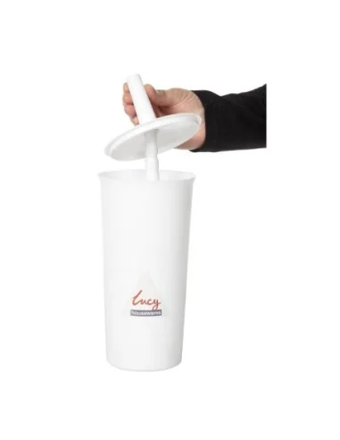 Brosse WC et support blancs Jantex 