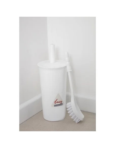 Brosse WC et support blancs Jantex 