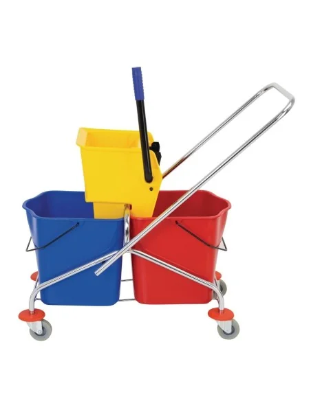 Seau à mop double avec presse d'essorage Jantex