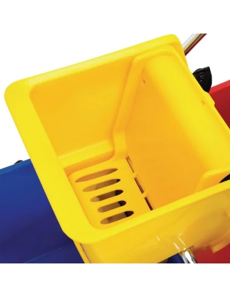 Seau à mop double avec presse d'essorage Jantex