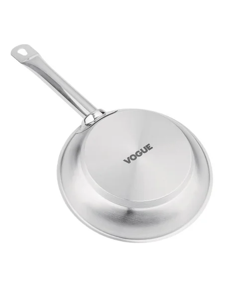 Poêle induction en acier inoxydable Vogue 200mm