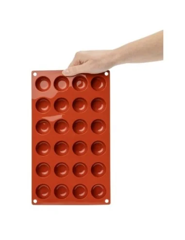 Plaque 24 pomponnettes en silicone Pavoni Formaflex