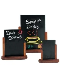 Ardoise de table Securit finition acajou 320 x 270mm 2