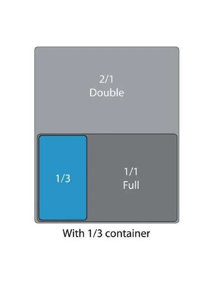 Ensemble inox 3 GN 1/3  avec couvercles Vogue 