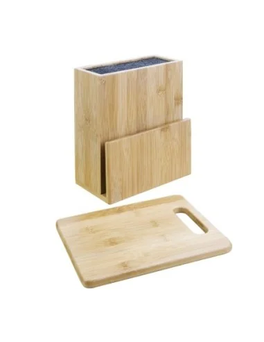 Ensemble de 5 couteaux Soft-Grip Vogue Prep Like A Pro avec bloc couteaux et planche à découper