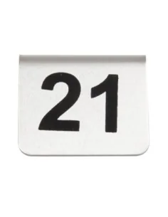 Lot de numéros de table en acier inoxydable Olympia 21-30 (Lot de 10) 2