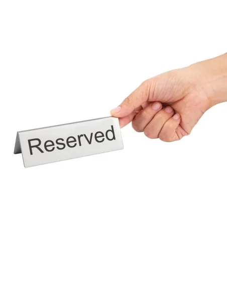 Chevalets de table en acier inoxydable Olympia réservé (Lot de 10)