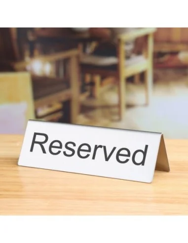 Chevalets de table en acier inoxydable Olympia réservé (Lot de 10)