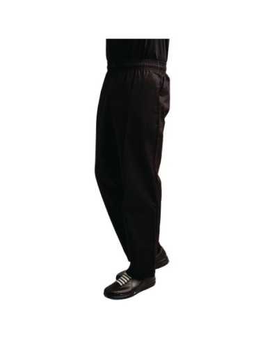 Pantalon de cuisine mixte traité au Teflon Easyfit noir S