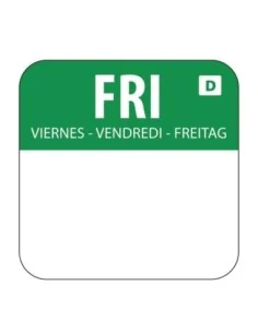 Etiquettes solubles pour aliments Hygiplas vendredi (Lot de 1000)