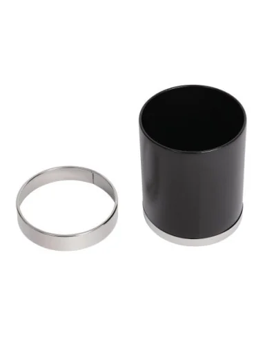 Corbeille à papier avec bordure argentée Bolero