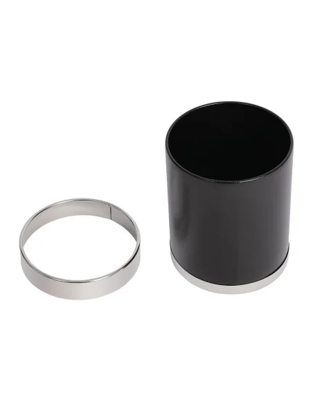 Corbeille à papier avec bordure argentée Bolero