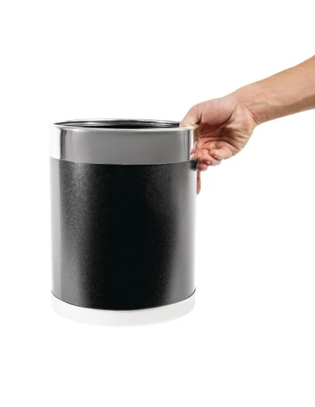 Corbeille à papier avec bordure argentée Bolero