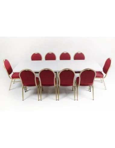 Table pliable au centre Bolero blanche 2430mm