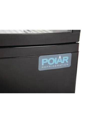 Vitrine réfrigérée porte incurvée économe en énergie Polar série C noire 86L