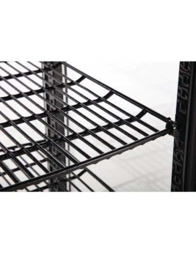 Vitrine réfrigérée porte incurvée économe en énergie Polar série C noire 86L