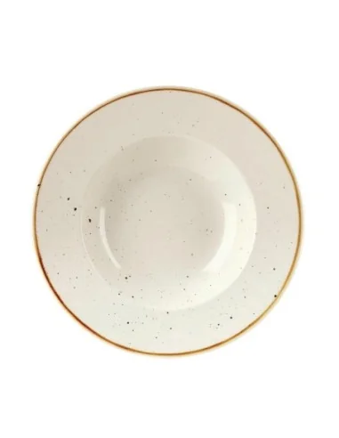 Bols à bord large Churchill Stonecast Barley White 240mm (Lot de 12)