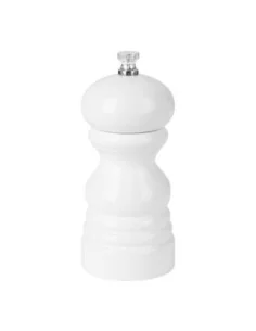 Moulin à sel ou à poivre Olympia en bois d'hévéa 125mm blanc