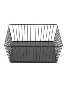 Panier de présentation carré métallique Olympia noir 280x280x100mm 2