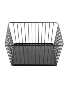 Panier de présentation carré métallique Olympia noir 230x230x100mm 2