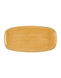 Assiettes oblongues Churchill Stonecast Tangerine Chefs' No. 3 (298 x 153mm) (Lot de 12)