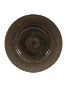 Bols à bord large Churchill Stonecast Patina Wide Iron Black 280mm (Lot de 12)