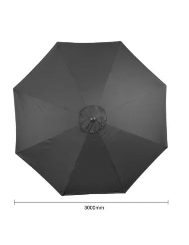 Parasol rond Bolero Seville 3m noir
