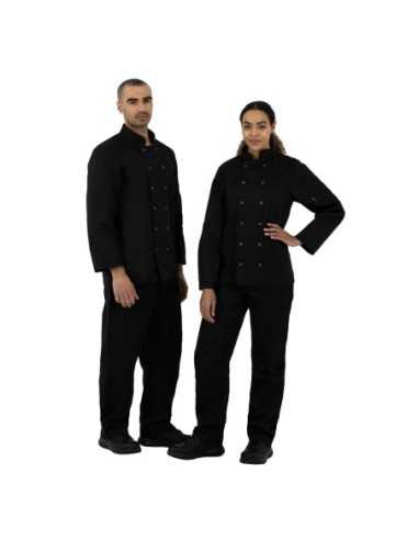 Veste de cuisine mixte Whites Vegas manches longues noire XL