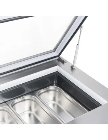 Congélateur à glace de comptoir Polar Série G 4 bacs Napoli