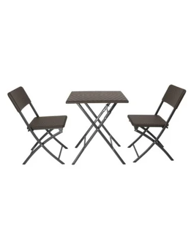 Table pliante carrée marron Bolero 620mm