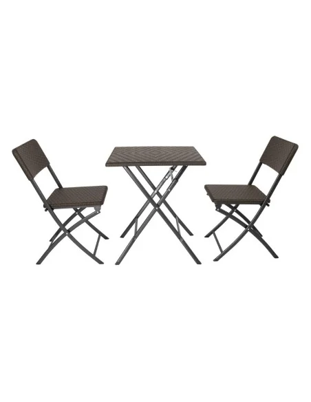 Table pliante carrée marron Bolero 620mm