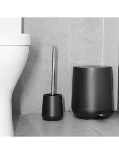 Brosse et support WC noir Jantex 
