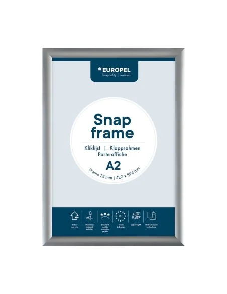 Cadre clipsable en aluminium Europel A2 25mm