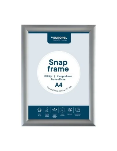 Cadre clipsable en aluminium Europel A4 25mm