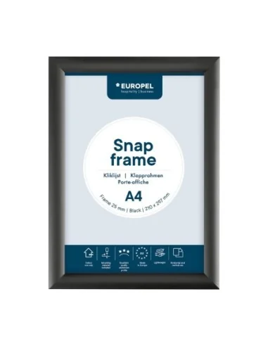 Cadre clipsable Europel A4 25mm noir