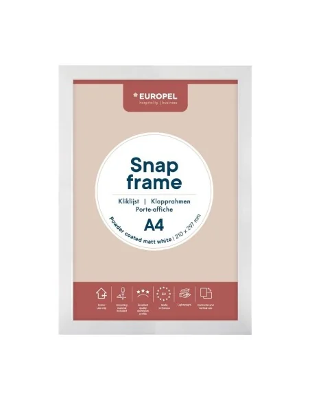 Cadre clipsable Europel A4 25mm blanc mat