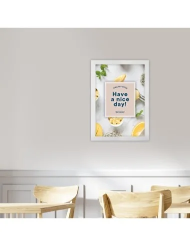 Cadre clipsable Europel A4 25mm blanc mat