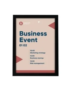 Cadres d'affichage autocollants Europel A4 noirs (lot de 2) 2