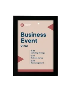 Cadres d'affichage autocollants Europel A5 noirs (lot de 2) 2