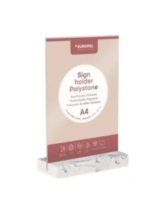 Présentoir de table Europel A4 polystone blanc