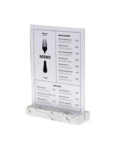 Présentoir de table Europel A4 polystone blanc 2