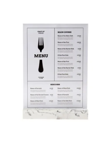 Présentoir de table Europel A4 polystone blanc