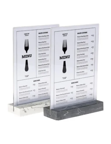 Présentoir de table Europel A4 polystone blanc