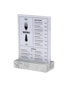 Présentoir de table Europel A5 polystone blanc