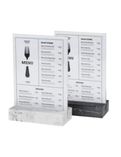 Présentoir de table Europel A5 polystone blanc 2