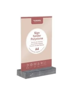 Présentoir de table Europel A4 polystone anthracite